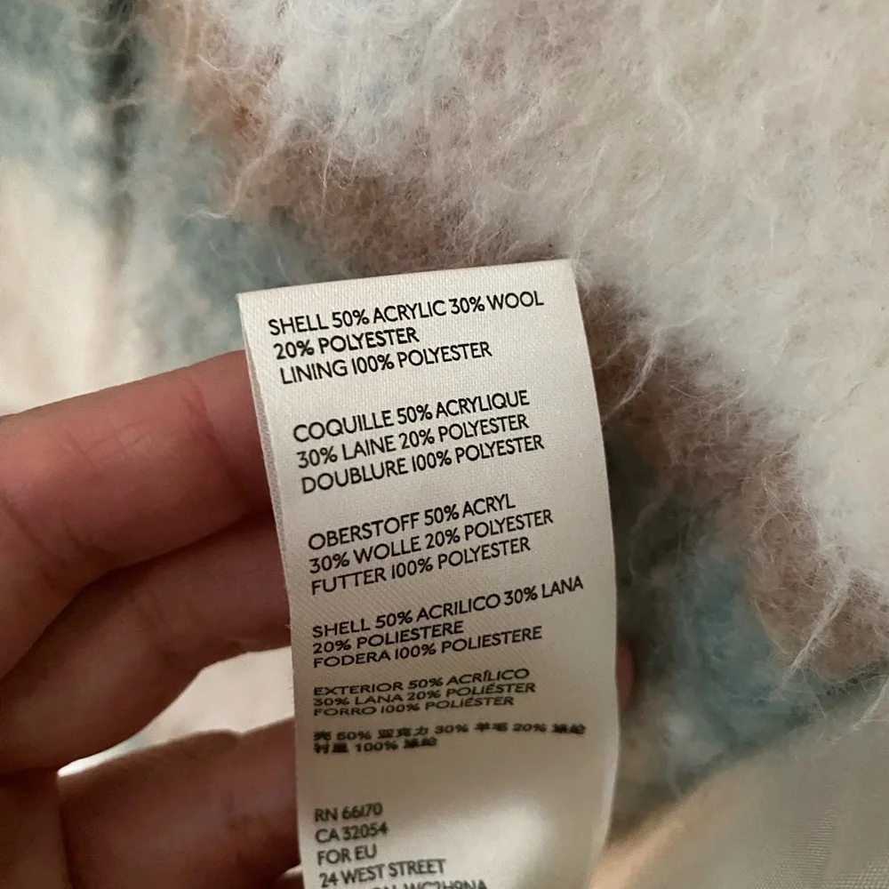 Anthropologie Cream and Blue Plaid Jacket - Picture 5 of 6